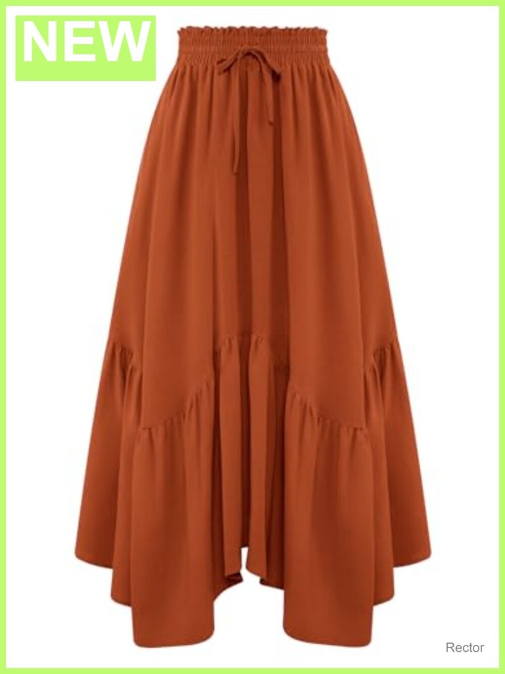 High Waist A-Line Maxi Skirt with Pockets